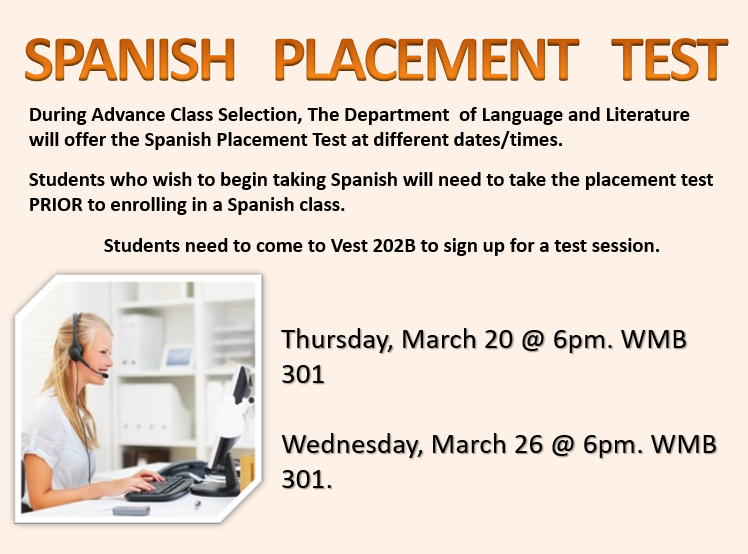 Spanish Placement Test March 2025